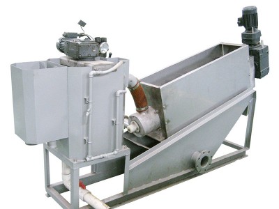 Stacked screw sludge dewatering machine