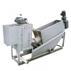 Stacked screw sludge dewatering machine