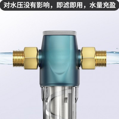 高端纯铜前置过滤器反冲洗家用大流量自来水全屋中央净水器过滤器